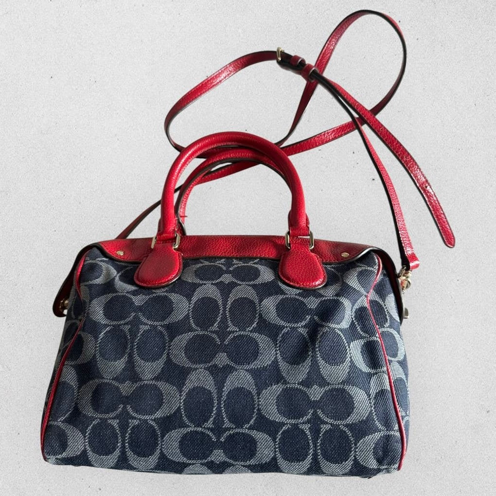Authentic Coach Denim Bennett Satchle Bag