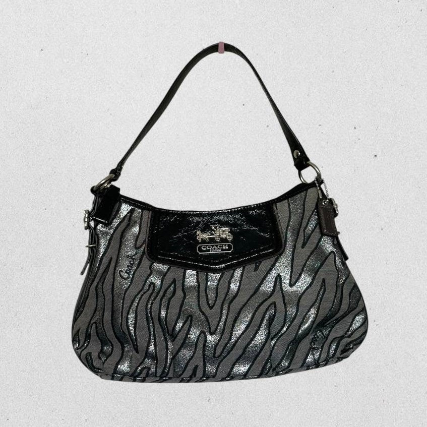 Authentic Vintage Coach Madison Zebra Shoulder Bag Rare
