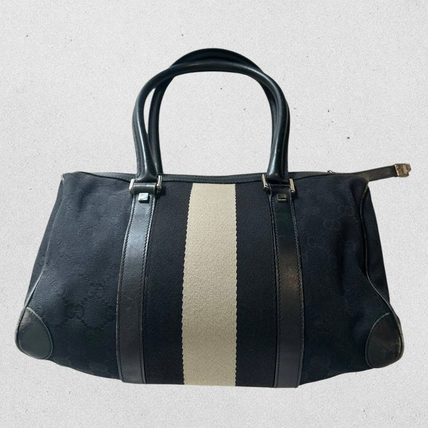 Authentic Vintage Gucci GG Boston Shoulder Bag