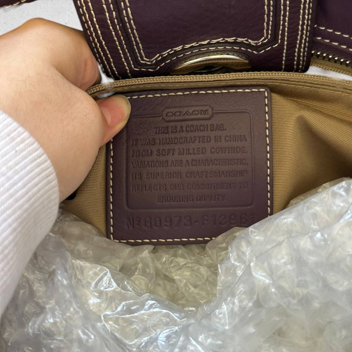 Authentic Vintage Coach Hampton Pebbled Leather Shoulder Bag