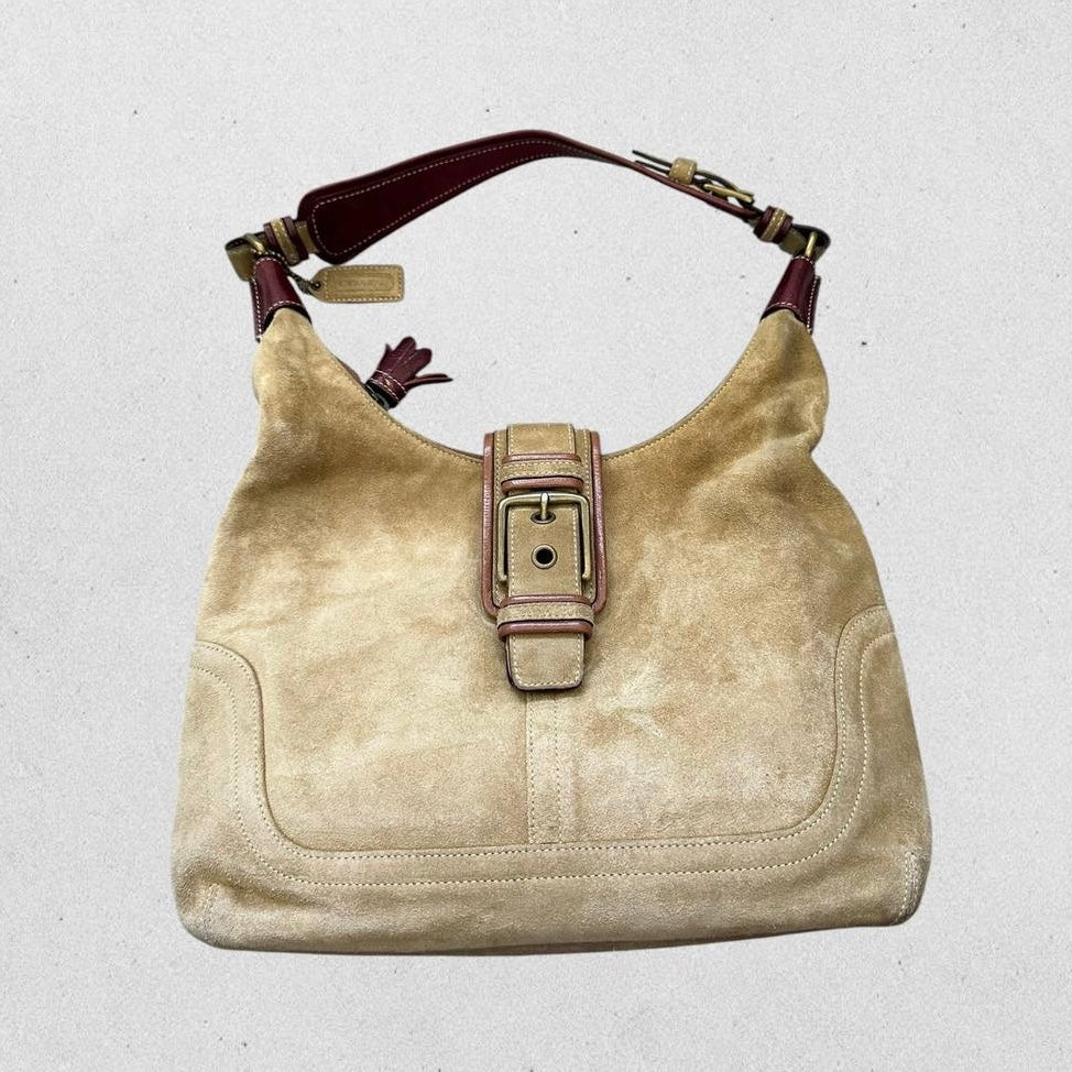 Authentic Vintage Coach Hampton Suede Shoulder Bag