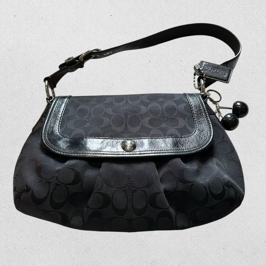 Authentic Vintage Coach Signature Flap Shoulder Bag