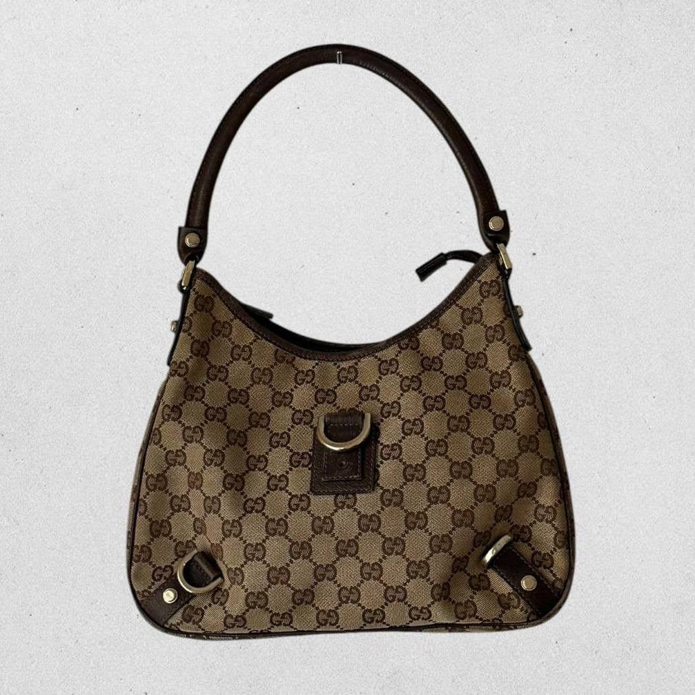 Authentic Vintage Gucci GG Abbey D-Ring Shoulder Bag