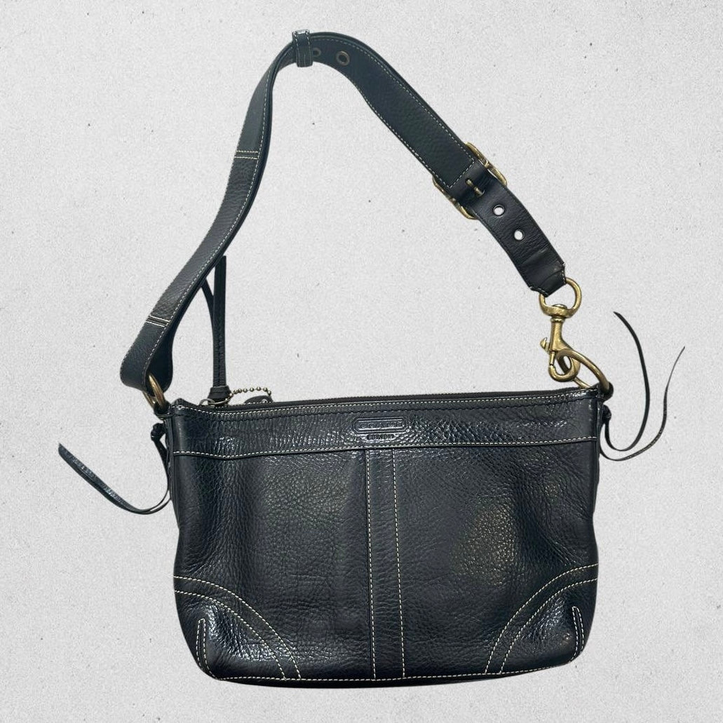 Authentic Vintage Coach Grained Leather Shoulder/Crossbody Bag