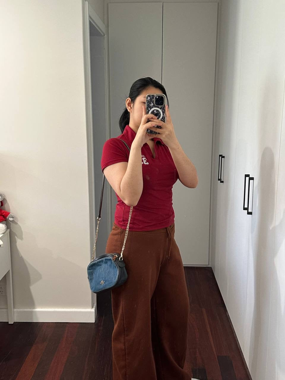 Authentic Coach Denim Crossbody Bag