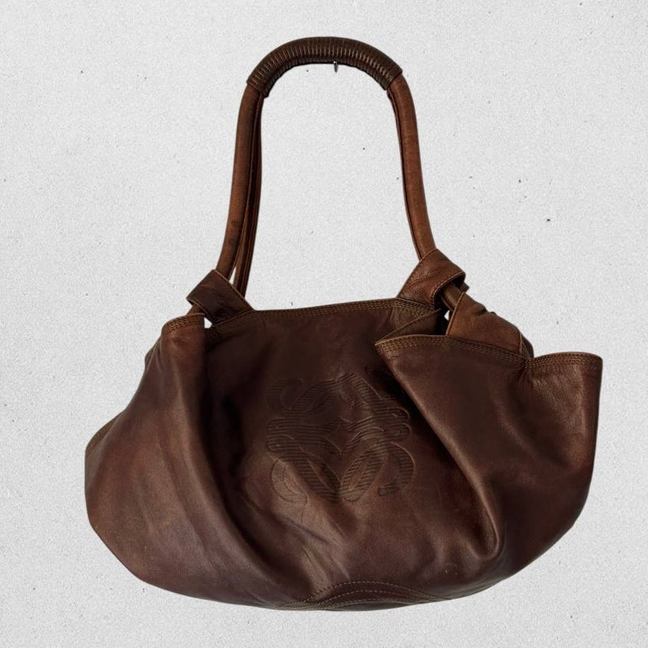 Authentic Vintage Loewe Nappa Aire Leather Shoulder Bag