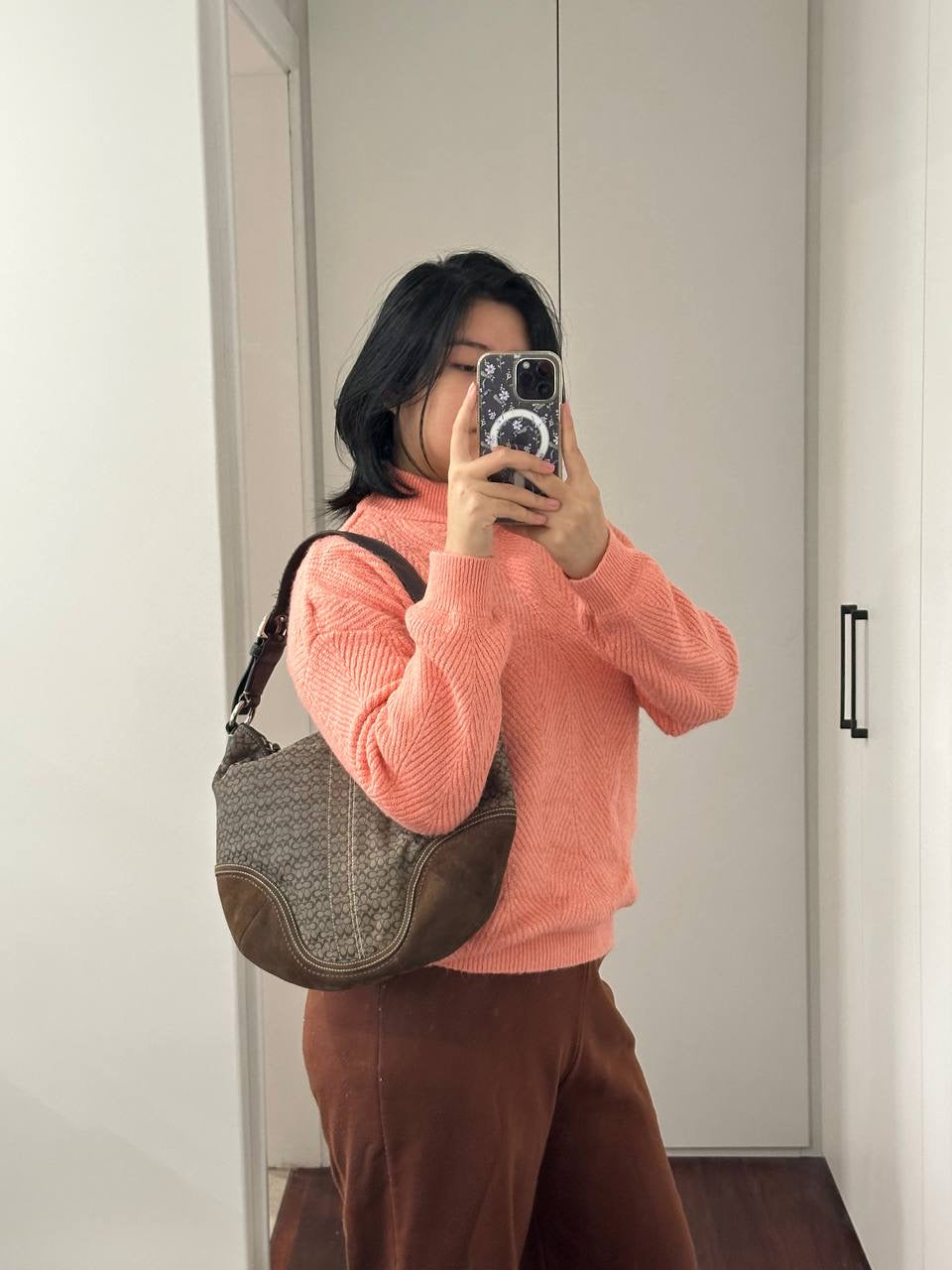 Authentic Vintage Coach Signature Hobo Bag
