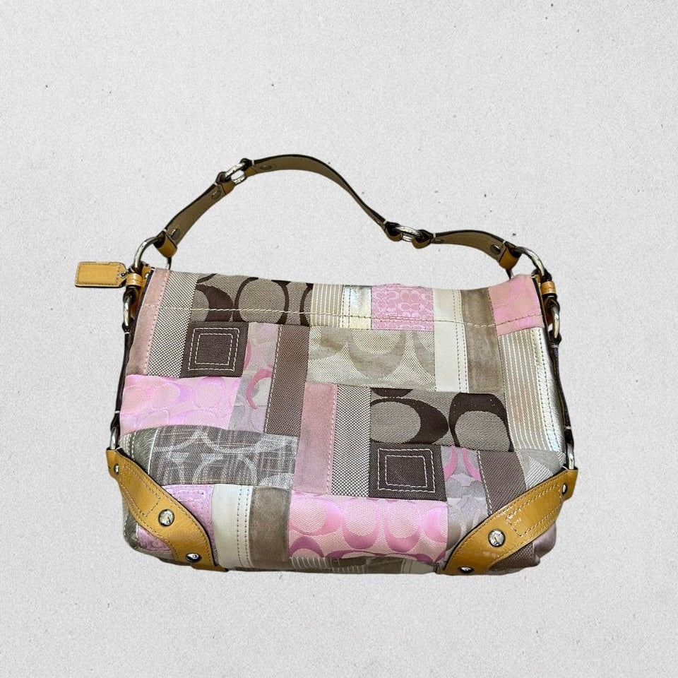 Authentic Vintage Coach Carly Pachwork Shoulder Bag Rare