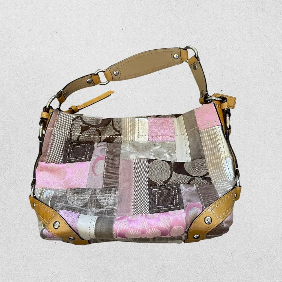 Authentic Vintage Coach Carly Pachwork Shoulder Bag Rare