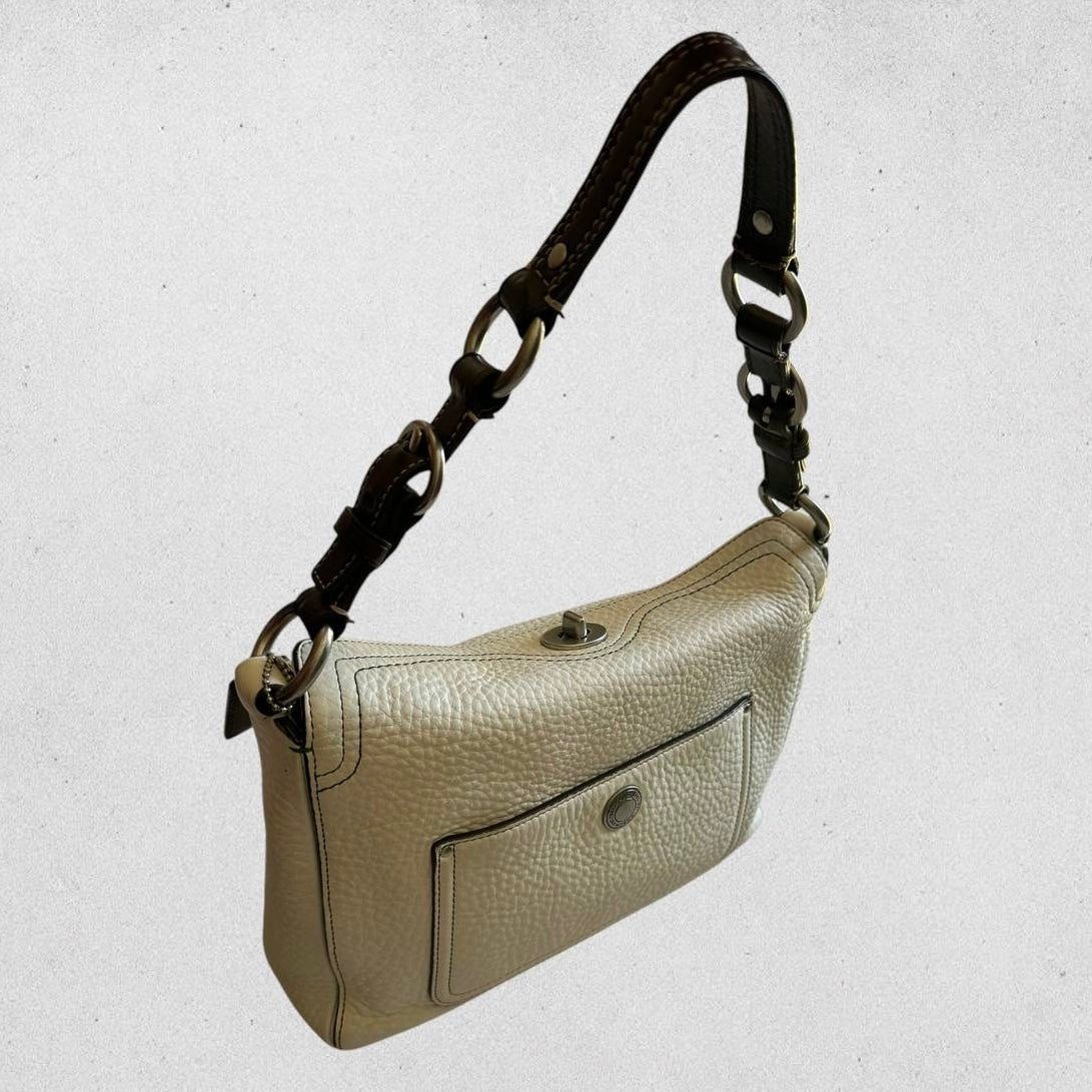 Authentic Vintage Coach Chelsea Pebbled Leather Shoulder Bag