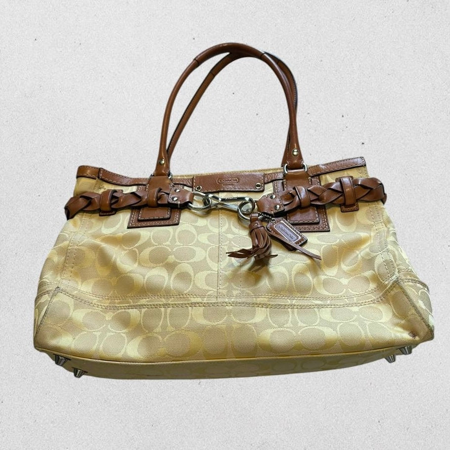 Authentic Vintage Coach Hamptons Signature Shoulder Bag