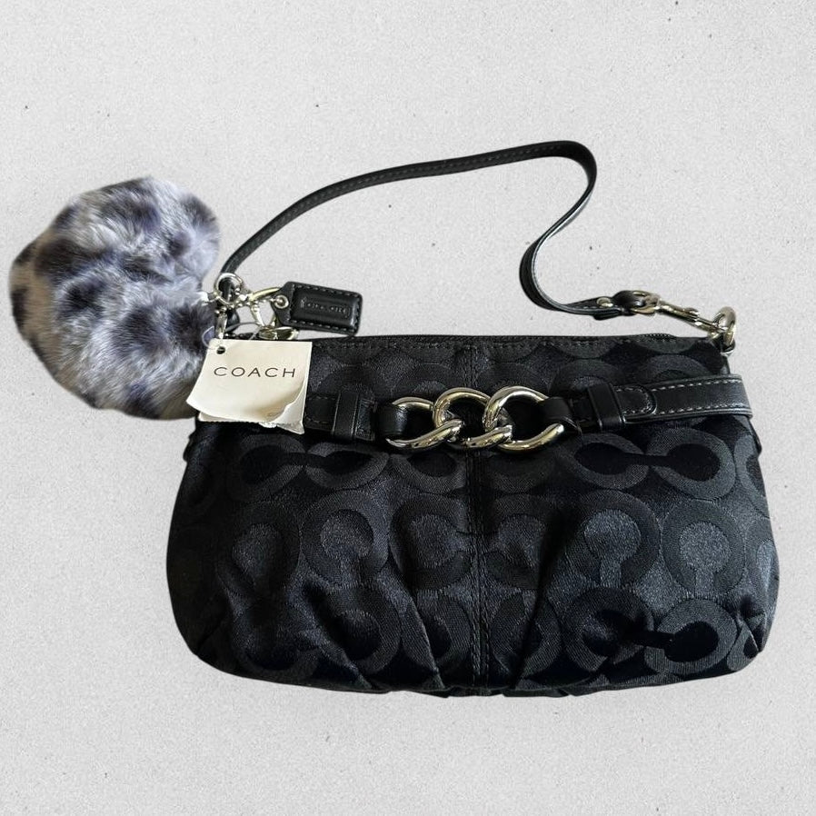 Authentic Vintage Coach Op Art Signature Shoulder Bag