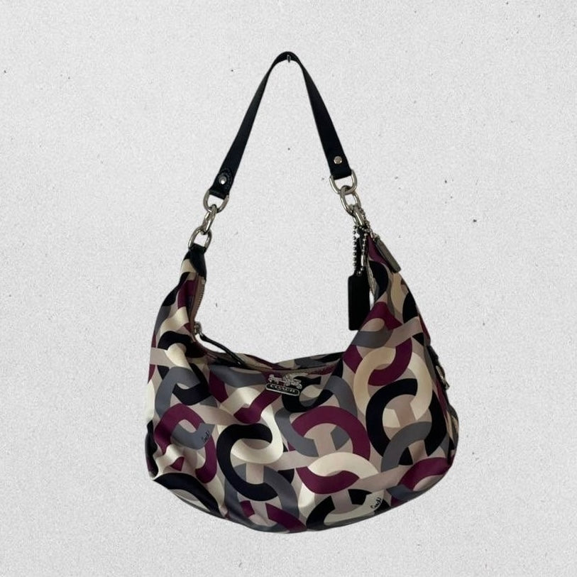 Authentic Vintage Coach Op Art Hobo Bag