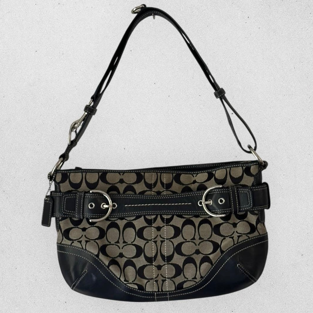 Authentic Vintage Coach Signature Shoulder/Crossbody Bag