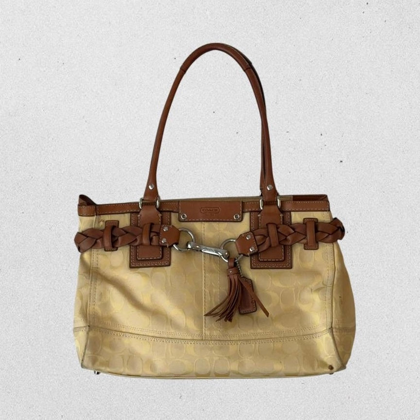 Authentic Vintage Coach Hamptons Signature Shoulder Bag