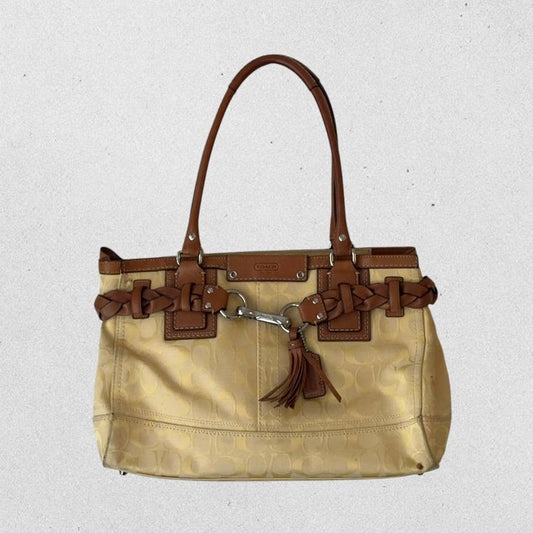 Authentic Vintage Coach Hamptons Signature Shoulder Bag