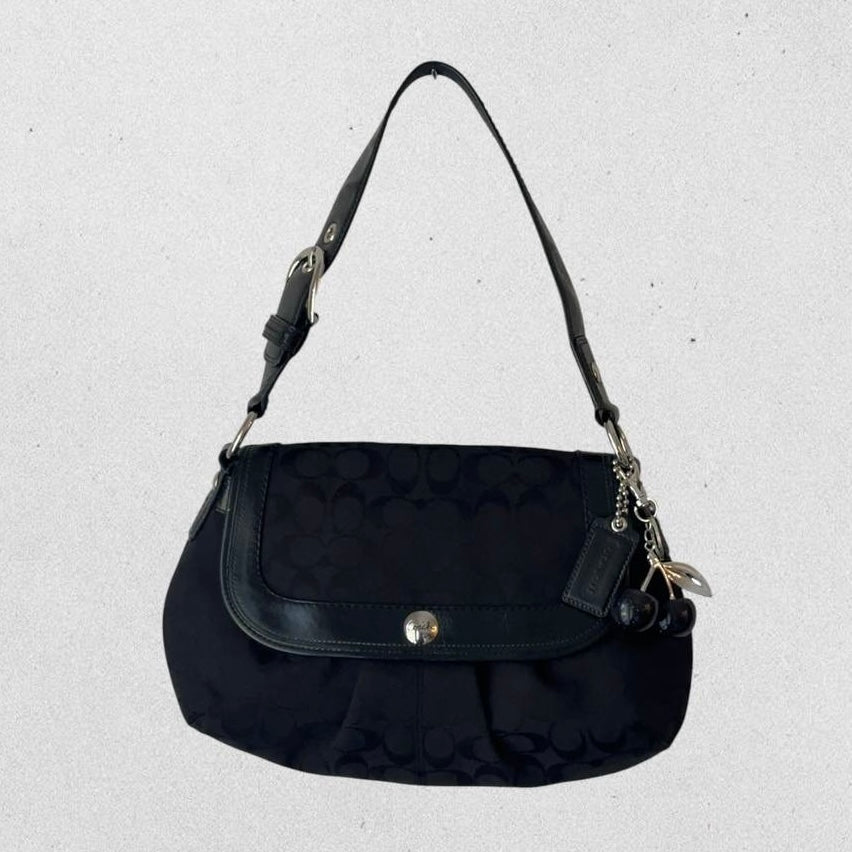 Authentic Vintage Coach Signature Flap Shoulder Bag