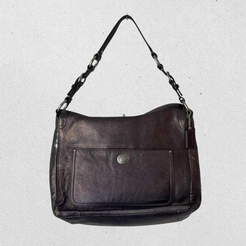 Authentic Vintage Coach Eddie Turnlock Leather Shoulder Bag