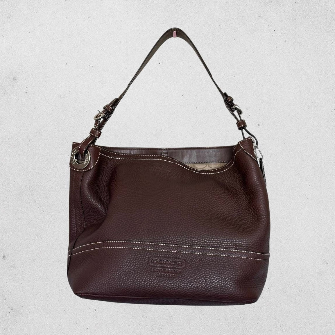 Authentic Vintage Coach Brown Leather Tote Bag