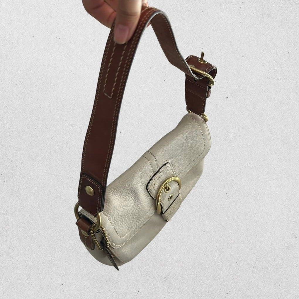 Authentic Vintage Coach Soho Grained Leather Shoulder Bag