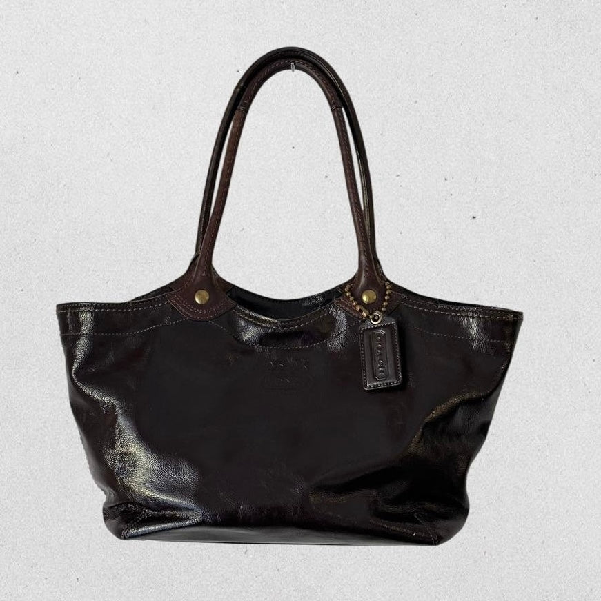 Authentic Vintage Coach Bleecker Patent Leather Tote Bag