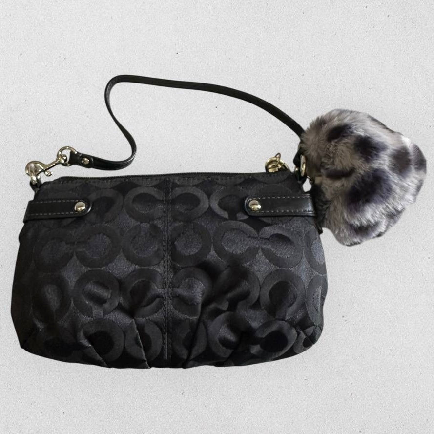 Authentic Vintage Coach Op Art Signature Shoulder Bag