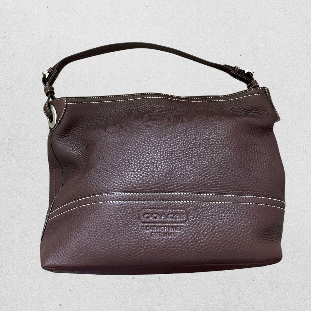 Authentic Vintage Coach Brown Leather Tote Bag