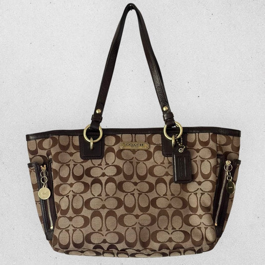 Authentic Vintage Coach Signature Zip Tote Bag
