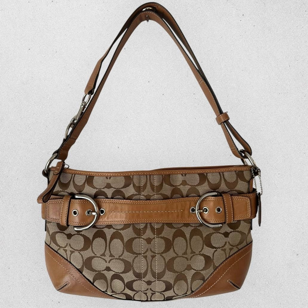 Authentic Vintage Coach Signature Shoulder/Crossbody Bag