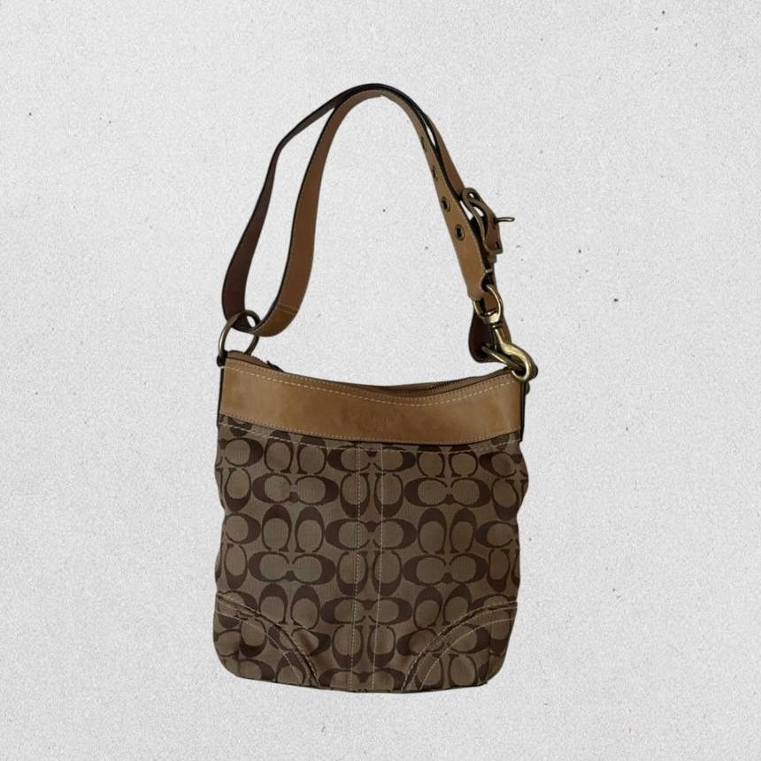 Authentic Vintage Coach Signature Shoulder/Crossbody Bag