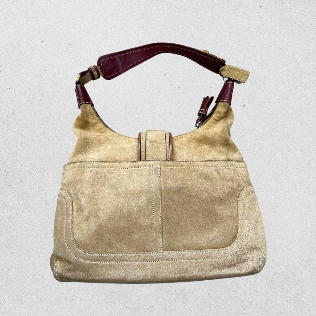 Authentic Vintage Coach Hampton Suede Shoulder Bag