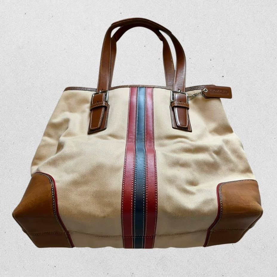 Authentic Vintage Coach Stripe Shoulder Bag