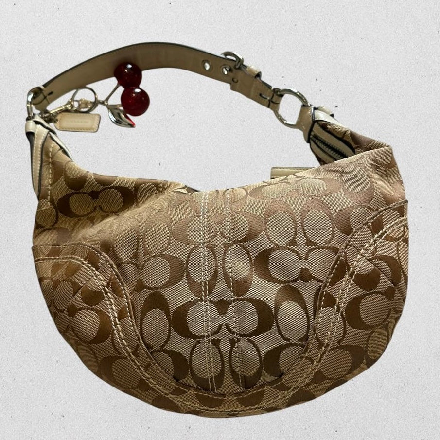 Authentic Vintage Coach Croissant Signature Shoulder Bag Rare