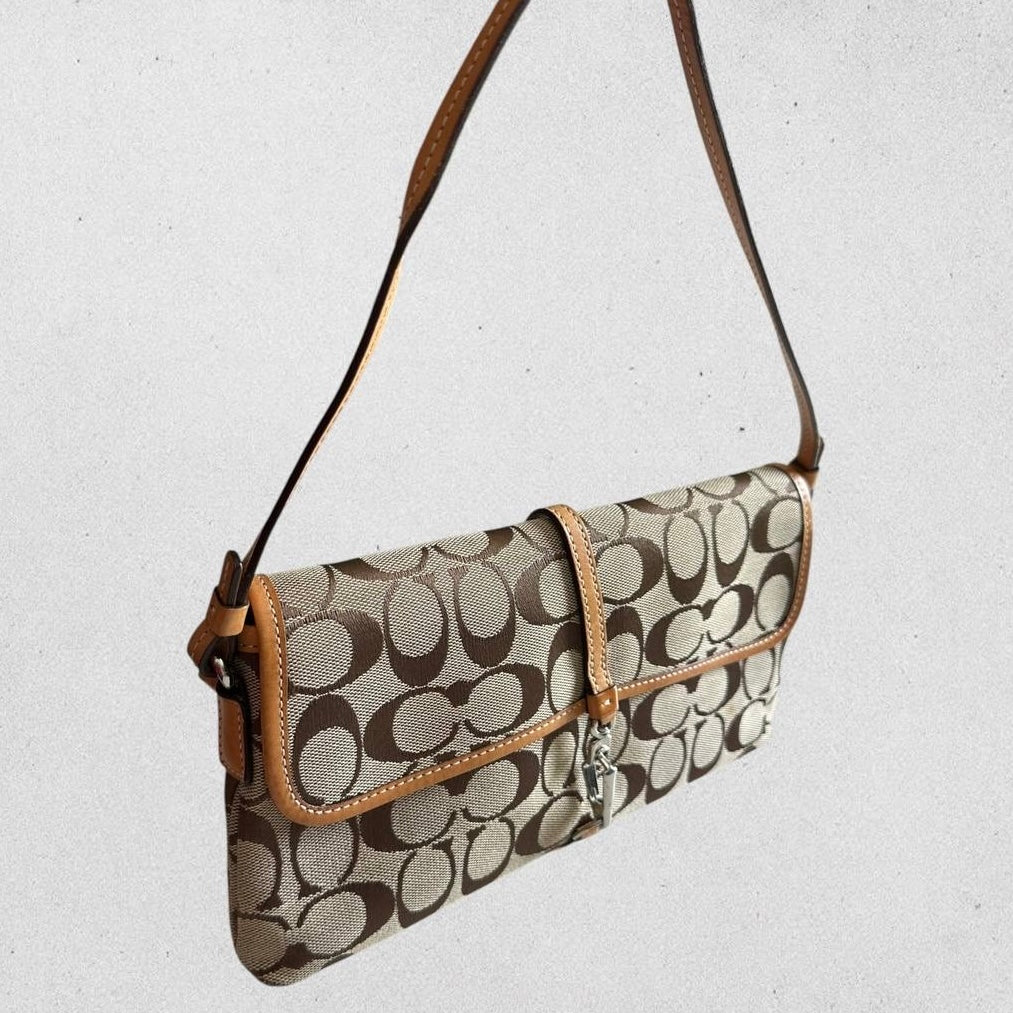 Authentic Vintage Coach Hamptons Signature Shoulder Bag