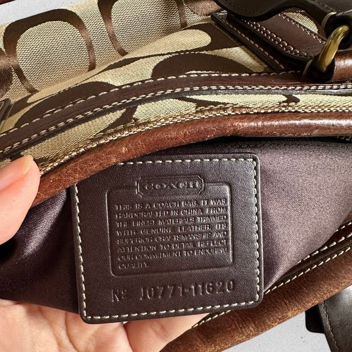 Authentic Vintage Coach Signature Hampton Patchwork Shoulder Bag