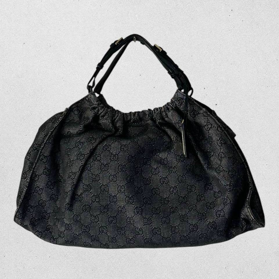 Authentic Vintage Gucci Monogram Ruched Shoulder Bag