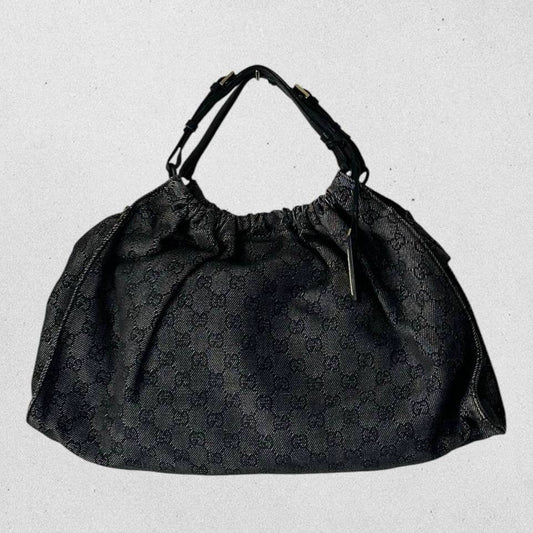 Authentic Vintage Gucci Monogram Ruched Shoulder Bag