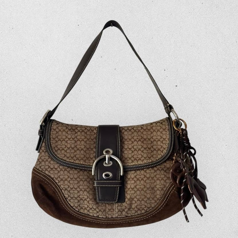 Authentic Vintage Coach Soho Suede Shoulder Bag