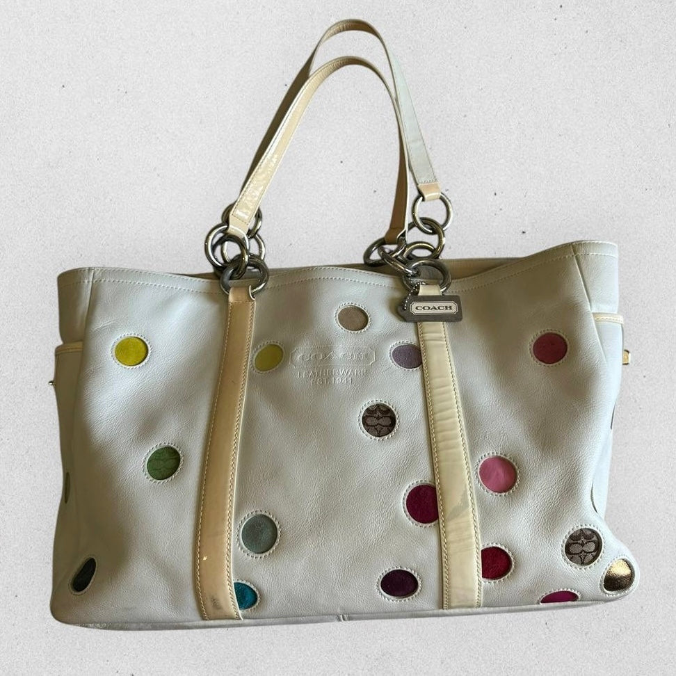 Authentic Vintage Coach Multicolour Patchwork Tote Bag Limited Edition