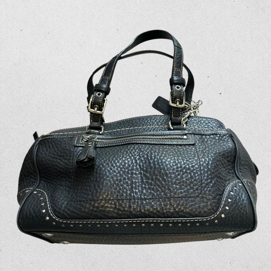 Authentic Vintage Coach Pebbled Leather Shoulder Bag