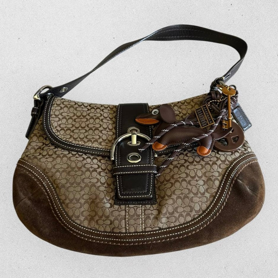 Authentic Vintage Coach Soho Suede Shoulder Bag