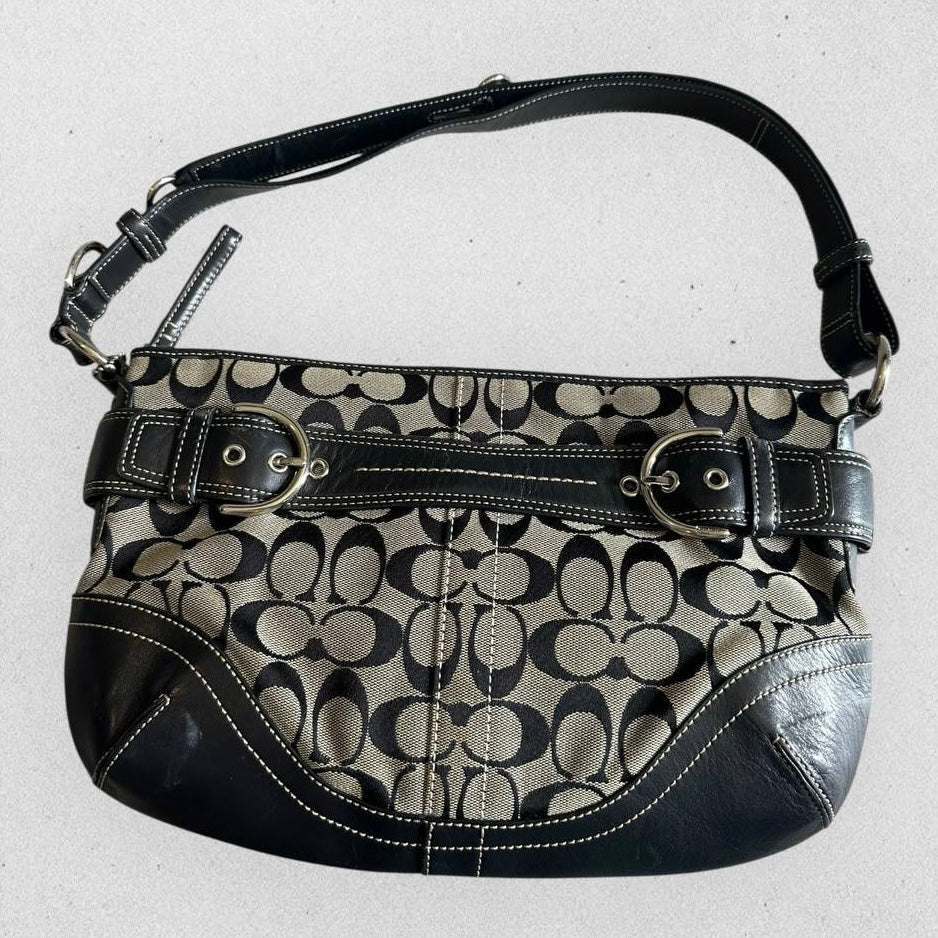 Authentic Vintage Coach Signature Shoulder/Crossbody Bag
