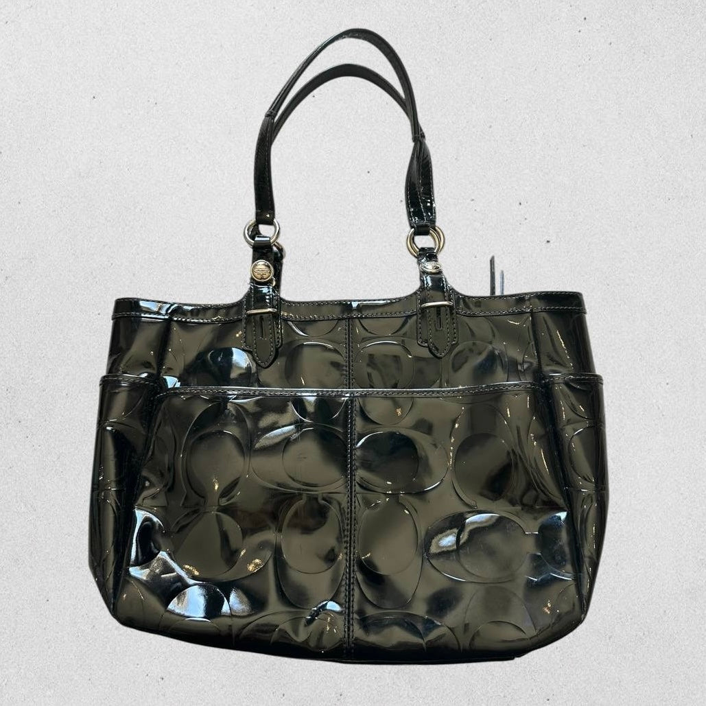 Authentic Vintage Coach Patent Leather Tote Bag