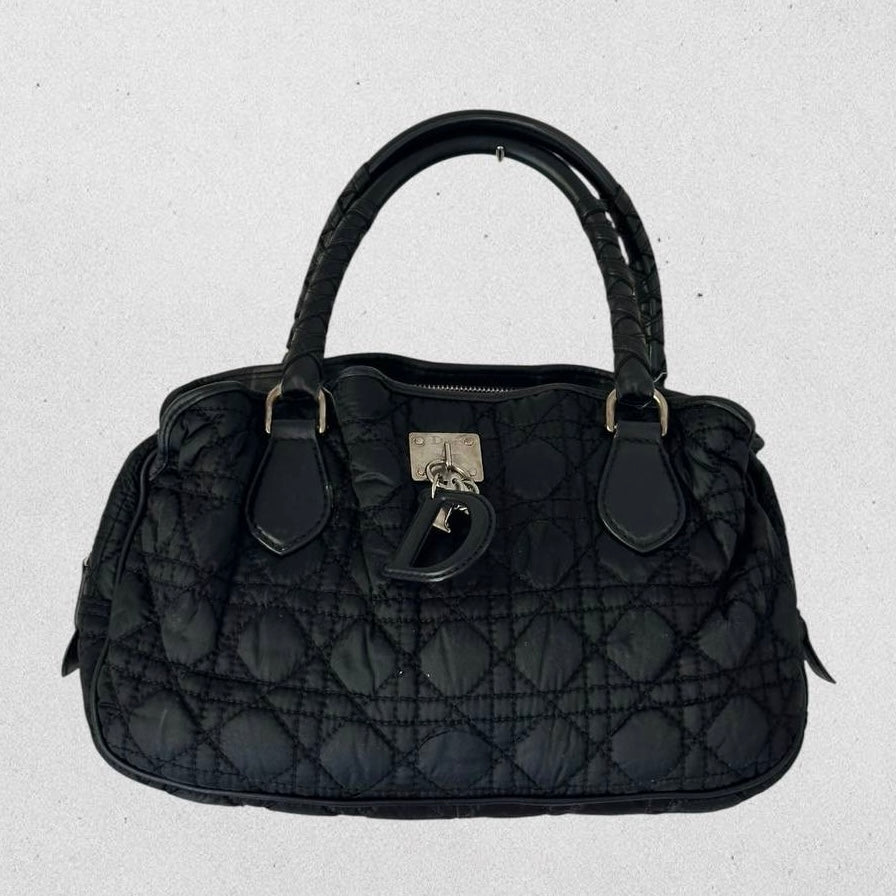Authentic Vintage Christian Dior Cannage Quilted Handbag