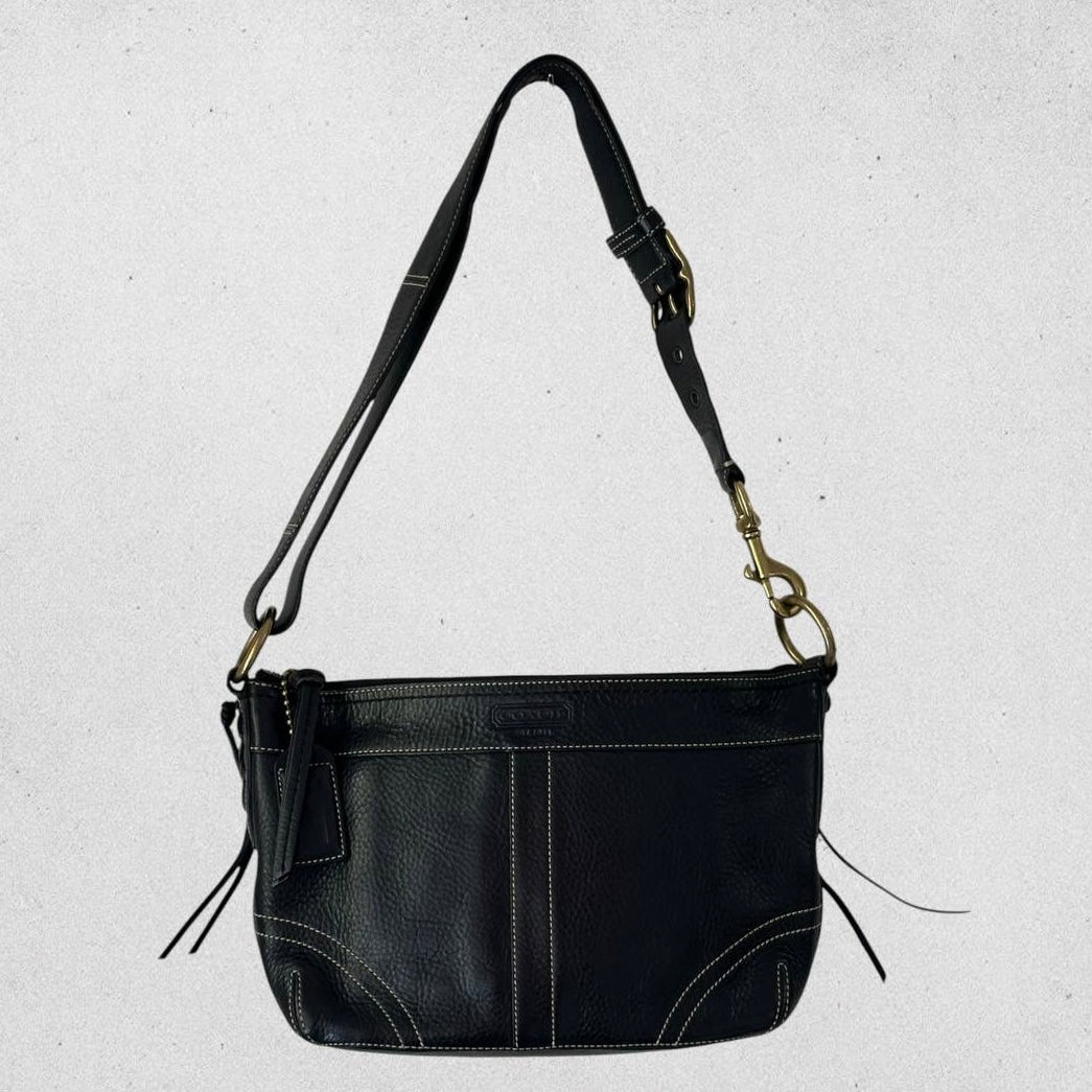 Authentic Vintage Coach Grained Leather Shoulder/Crossbody Bag