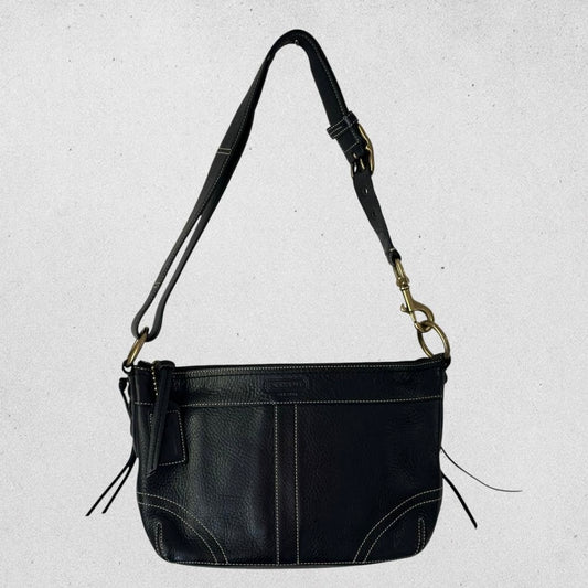 Authentic Vintage Coach Grained Leather Shoulder/Crossbody Bag