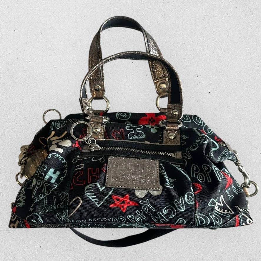 Authentic Vintage Coach Poppy Graffiti Bowling Bag