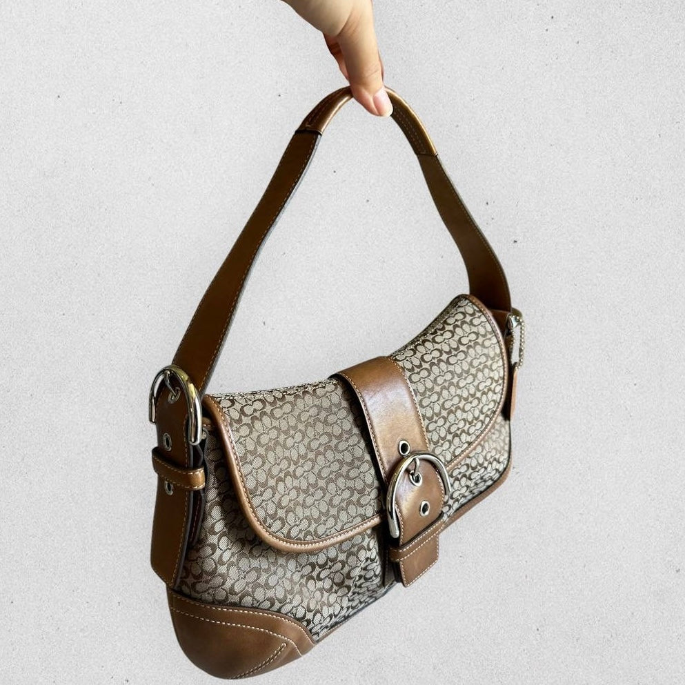 Authentic Vintage Coach Soho Signature Shoulder Bag