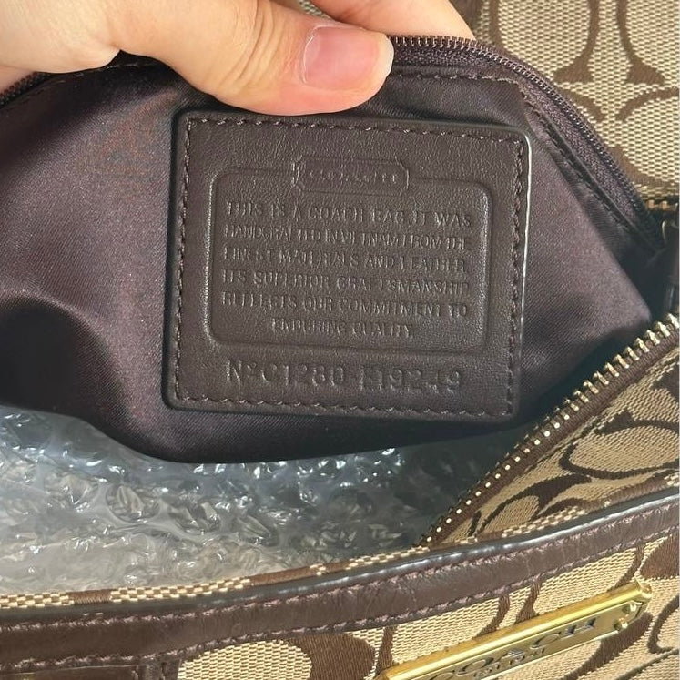 Authentic Vintage Coach Signature Tote Bag