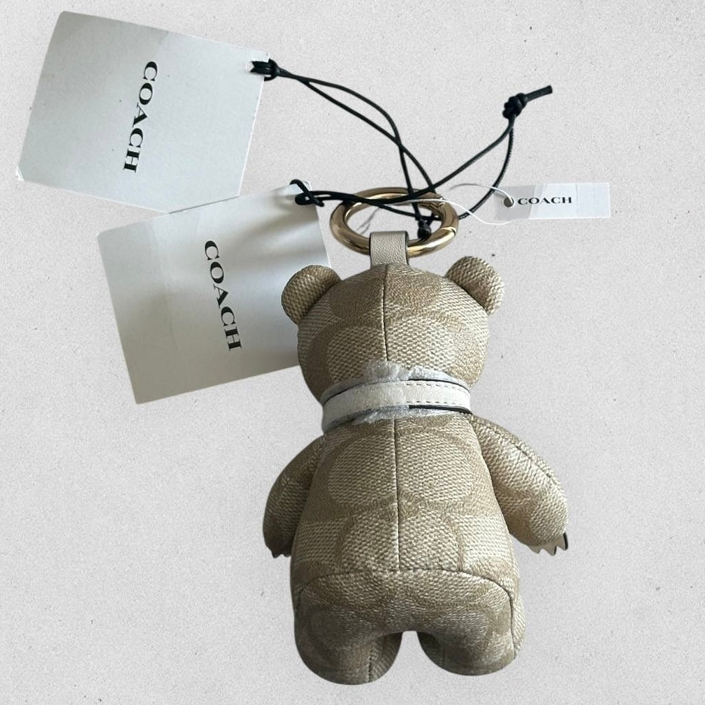 Authentic Coach Collectible Canvas Bear Charm